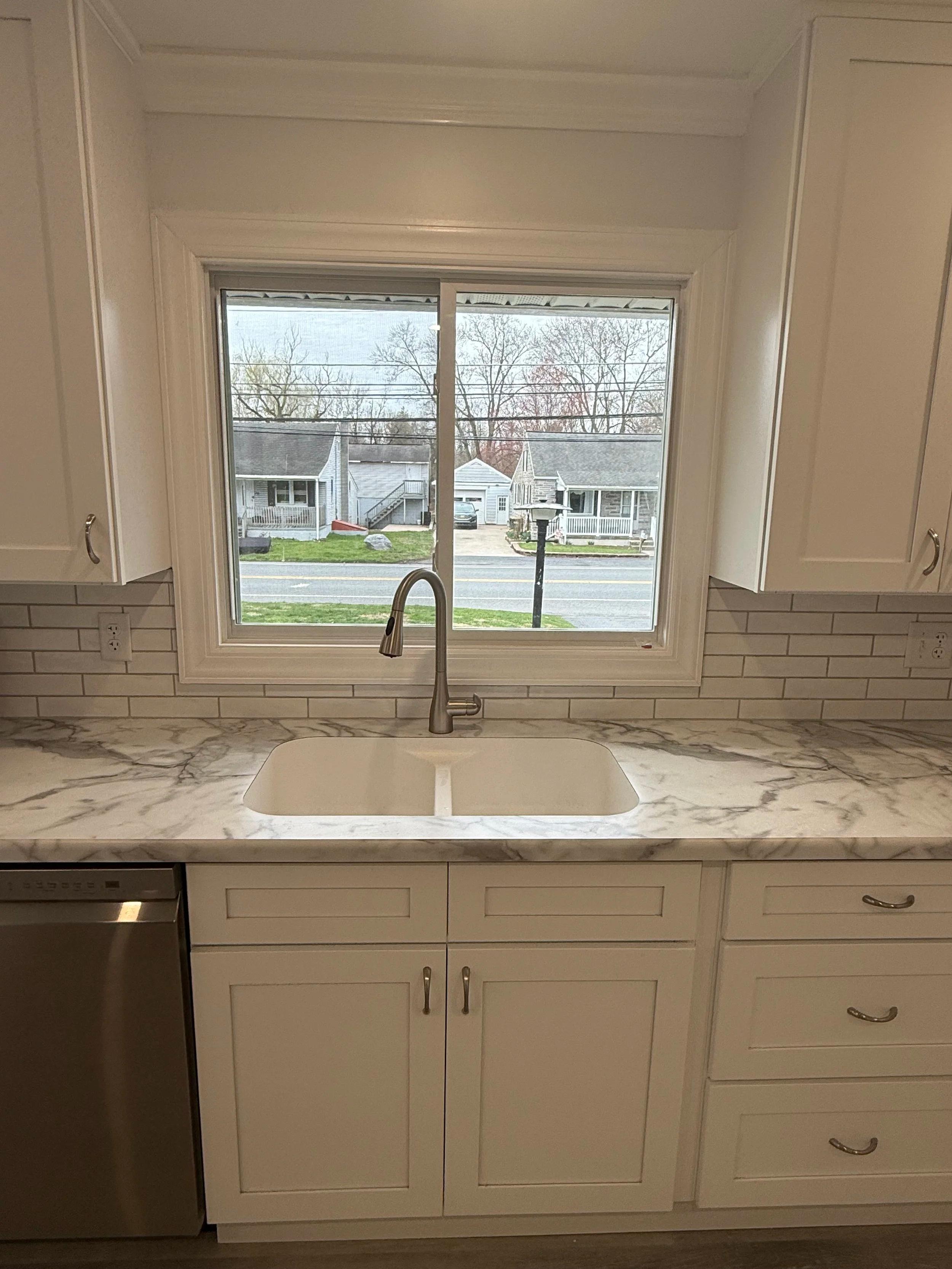 Marble-Look Countertop Kitchen