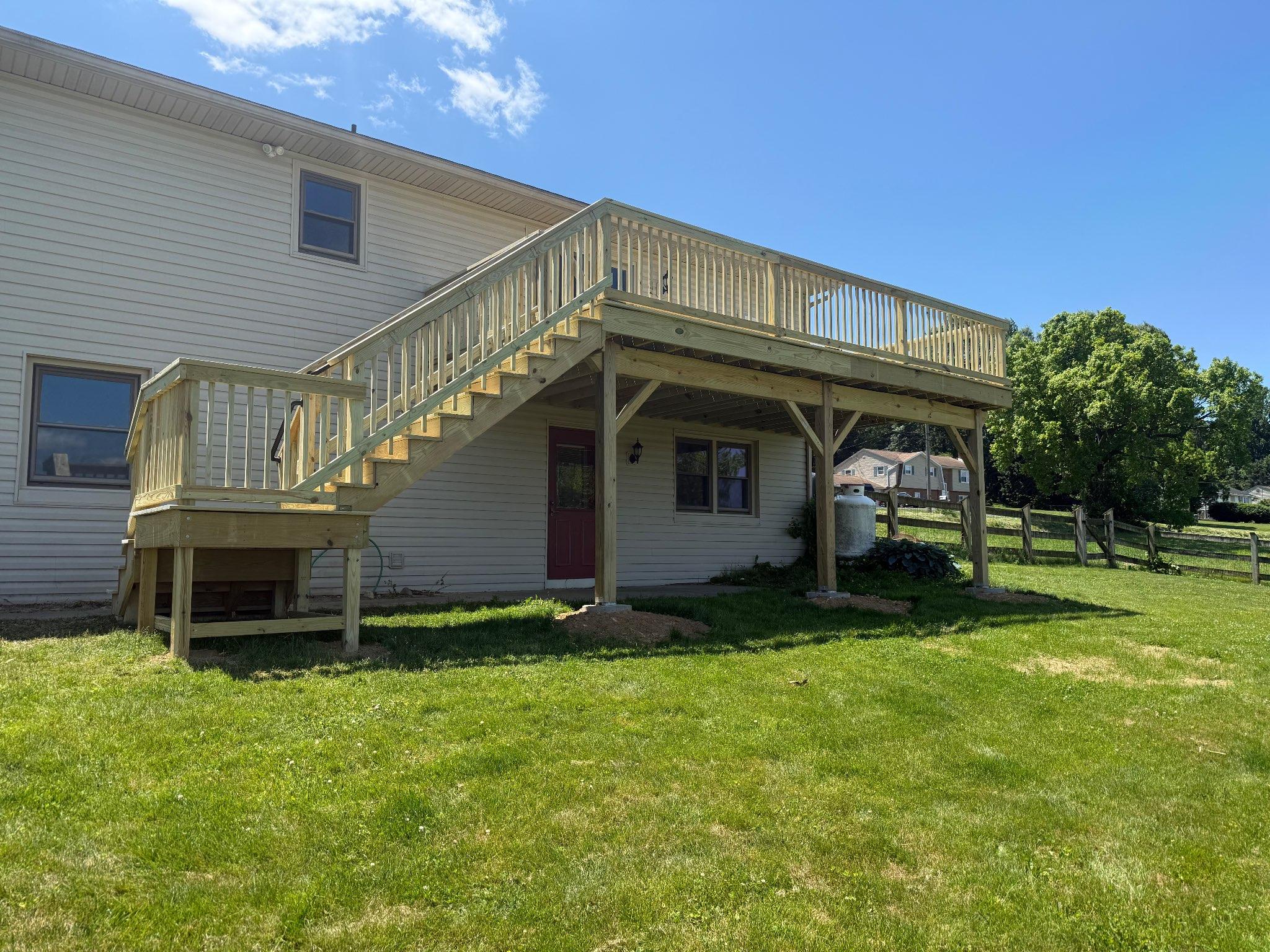 Treated deck