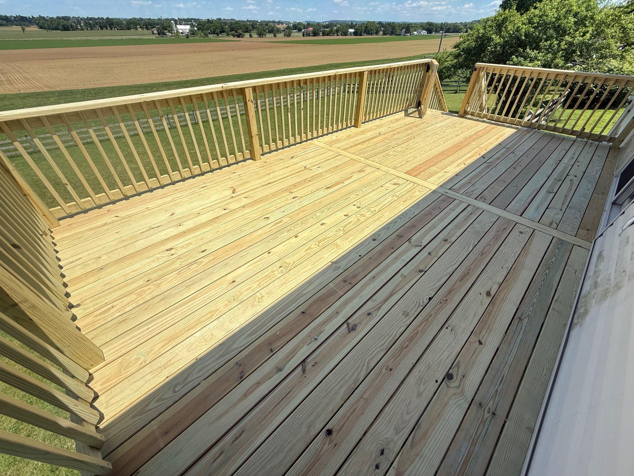 Before: Treated deck
